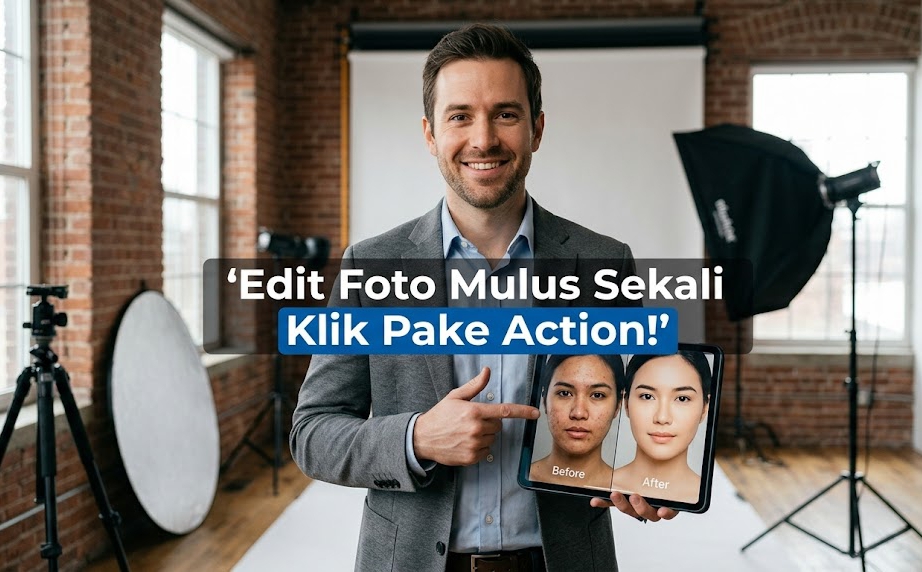 Memanfaatkan fitur Action untuk mempercepat proses Cara install Brush Photoshop dan editing