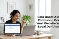 Cara mengakses dan menginstal ekstensi resmi Photoshop website dari Chrome Web Store untuk mendapatkan akses gratis.