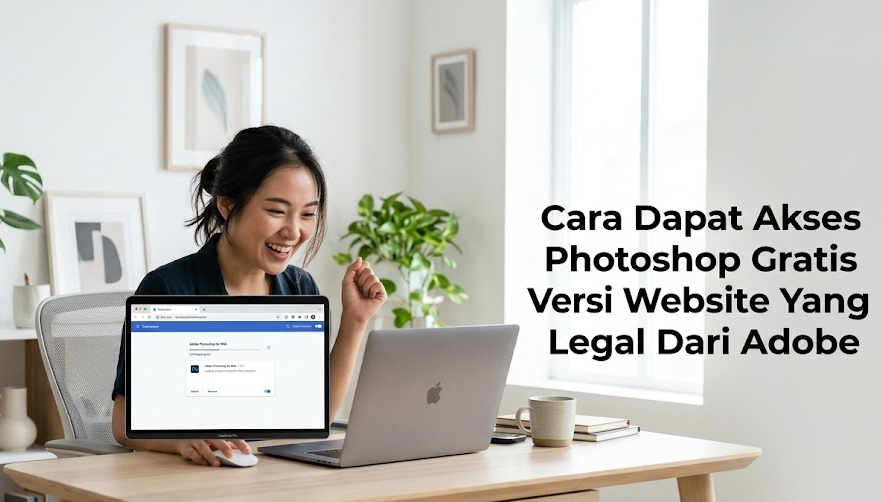 Cara mengakses dan menginstal ekstensi resmi Photoshop website dari Chrome Web Store untuk mendapatkan akses gratis.