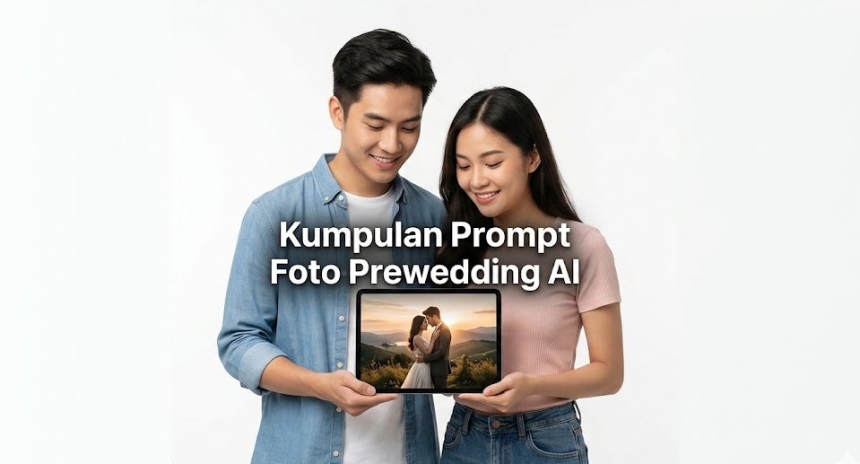 bocoran prompt foto prewedding edit foto gemini ai