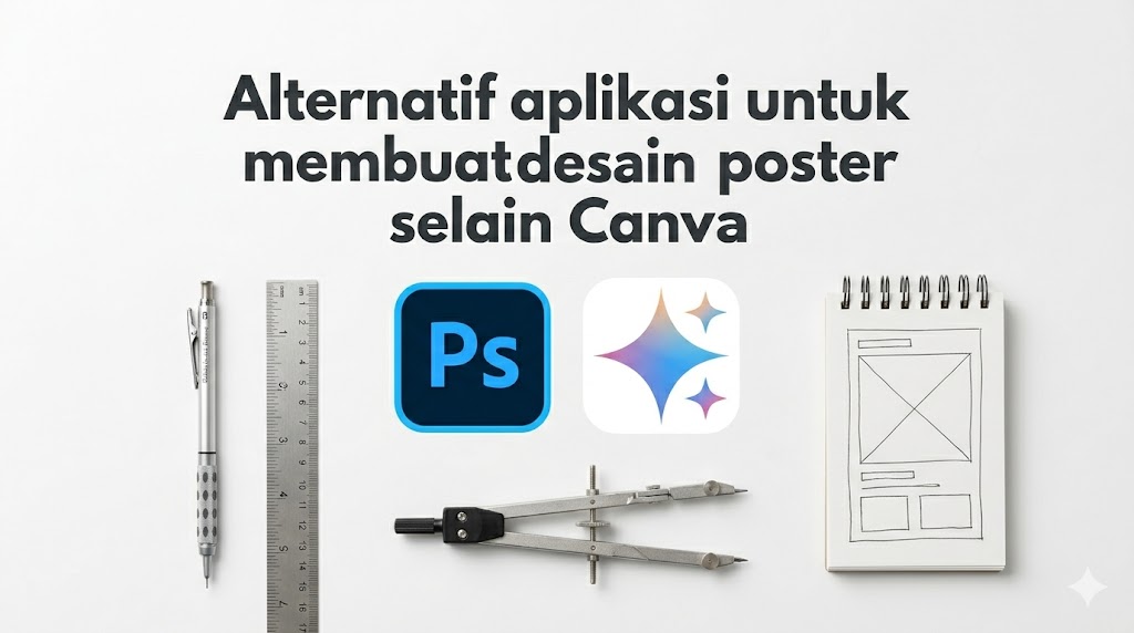 cara membuat poster di canva tanpa template susah? bisa coba alternatif aplikasi lain ini