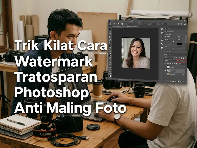 cara membuat watermark transparan photoshop