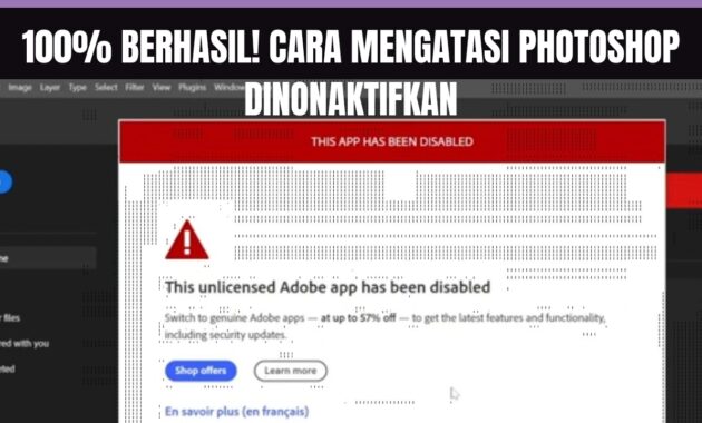 Ilustrasi daftar perbaikan seperti login ulang dan update sistem sebagai langkah mudah cara mengatasi Photoshop dinonaktifkan yang paling sering berhasil.