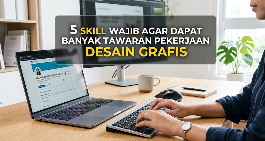 Menerapkan lima keahlian krusial agar profil LinkedIn menarik tawaran Pekerjaan desain grafis dari agensi besar.