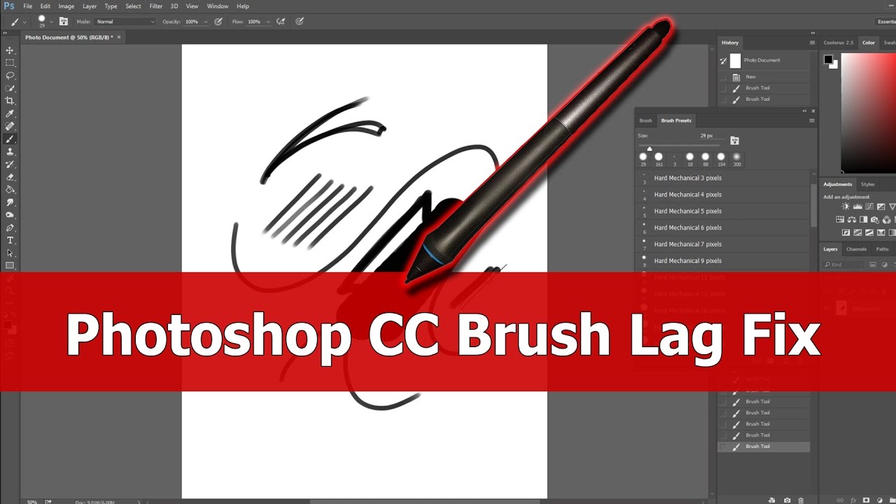 Langkah awal mendeteksi penyebab utama Brush Photoshop Lag saat sedang mengejar tenggat waktu pekerjaan desain.