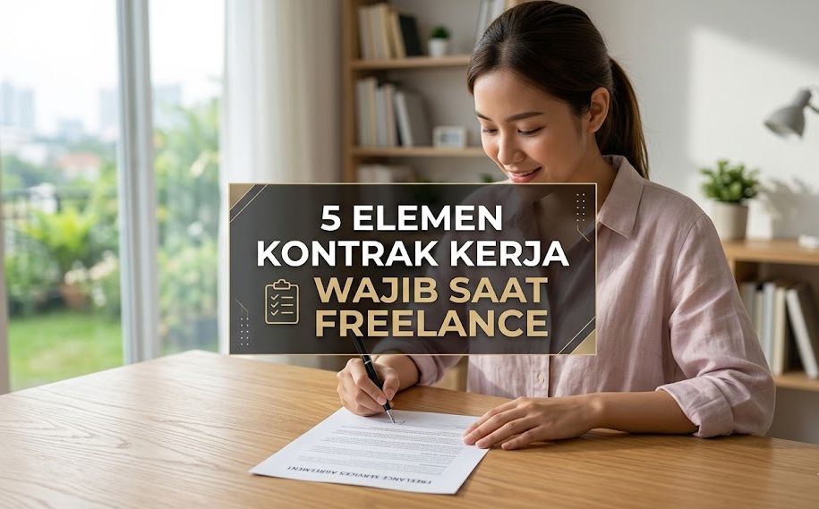Panduan menyusun 5 elemen penting dalam surat kontrak kerja freelance grafis yang profesional termasuk Harga Jasa Desain.