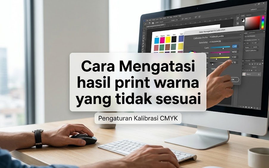 Mengubah pengaturan angka CMYK di aplikasi untuk menghindari Warna Print tidak sesuai dengan Monitor.