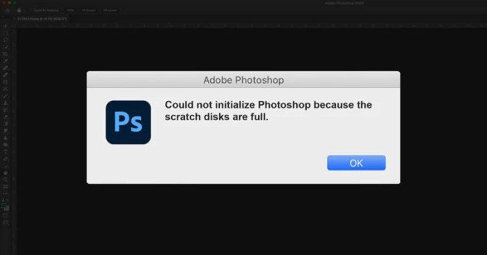 Scratch disk full photoshop