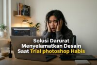 solusi-darurat-trial-photoshop-habis (1) Mengatasi kepanikan saat notifikasi Trial photoshop Habis mendadak muncul padahal pekerjaan desain belum sempat disimpan.