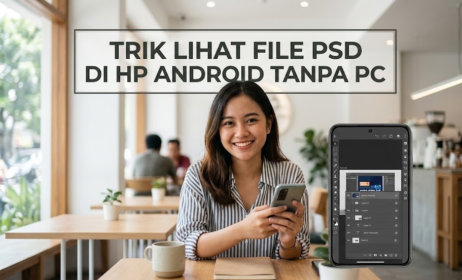 Tutorial ringkas mengenai panduan buka file psd di hp android menggunakan bantuan aplikasi gratis.
